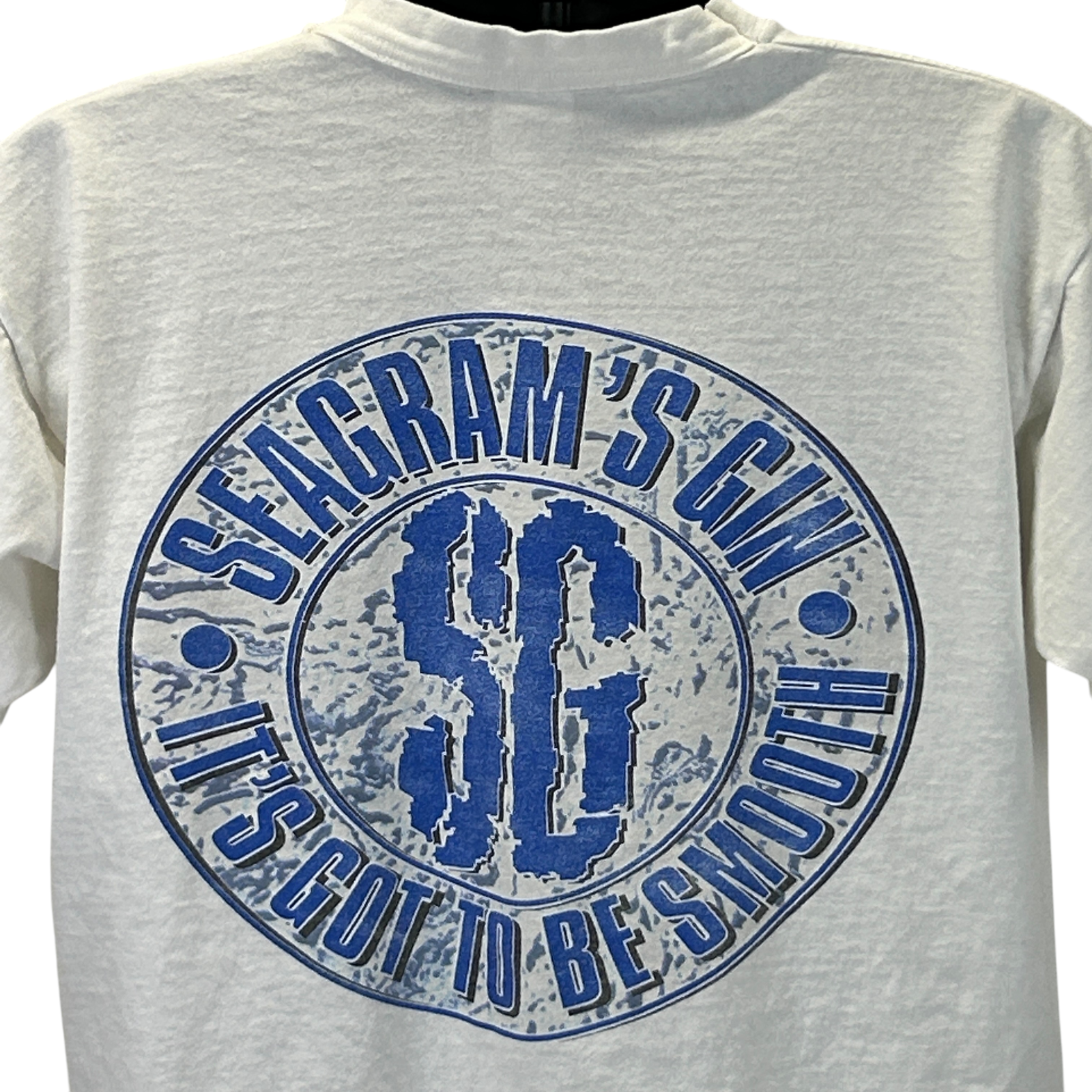 Vintage Seagrams Gin T Shirt Mens XL X-Large 90s Alcoholic Beverage USA White