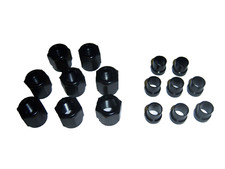 6AN ALUMINUM TUBE NUT AND SLEEVE BLACK FOR 3/8 HARD LINE