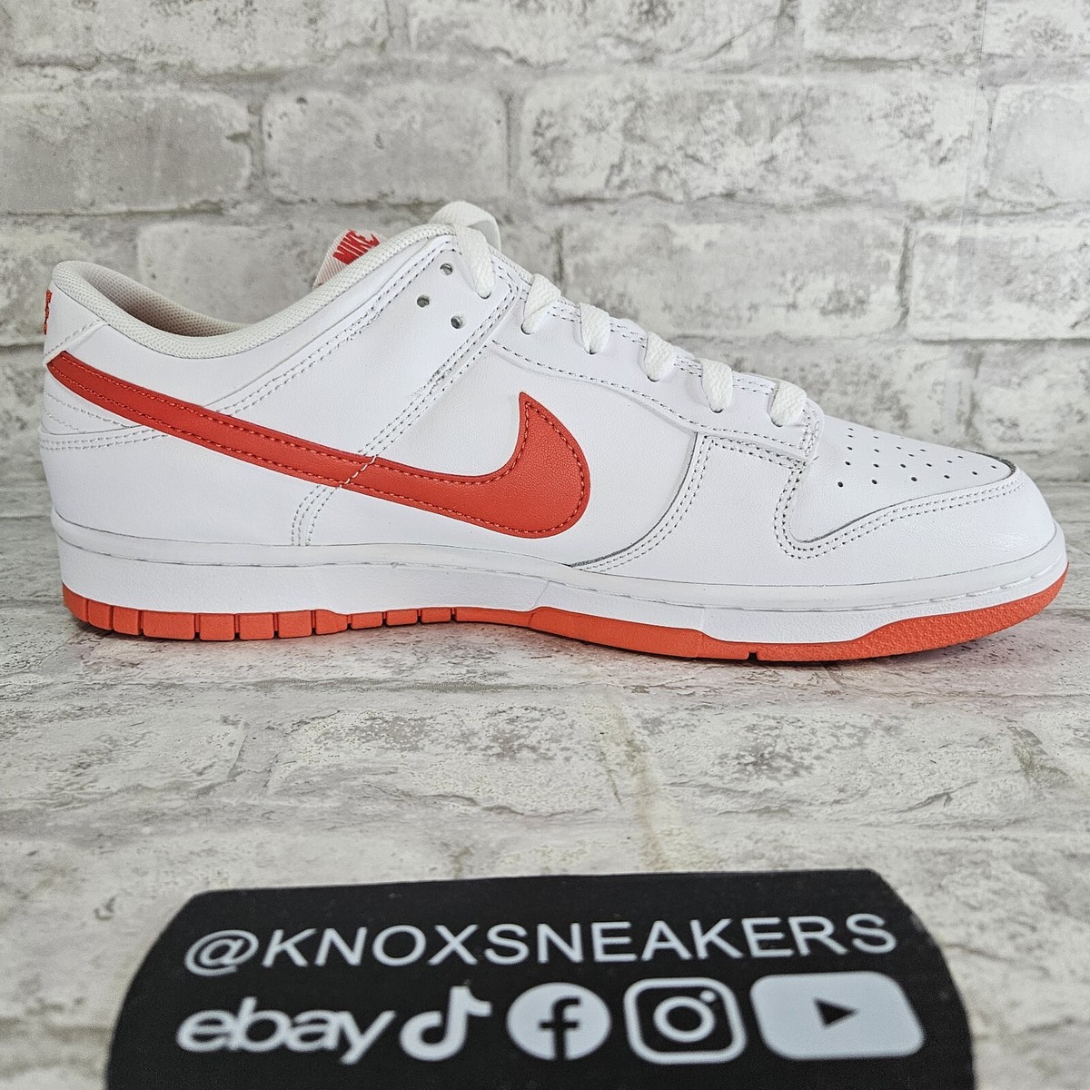 国内配送 NIKE DUNK LOW RETRO WHITE /PICANTE RED Nike Dunk Low Retro Picante Red DV0831-103 White Basketball