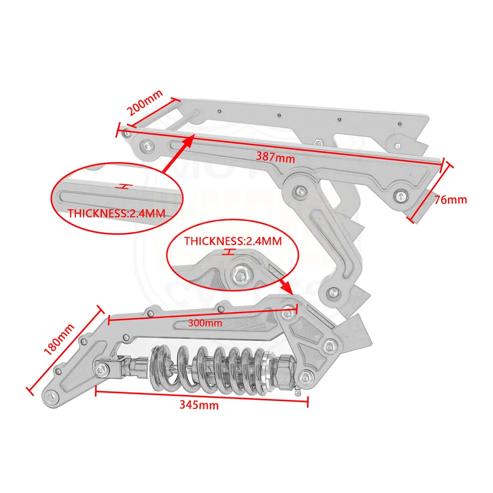 Kit Amortiguador Modificado Asiento Trasero Pro-link Para BMW K100 K75 K1100 Cafe Racer Foto 2 de 4