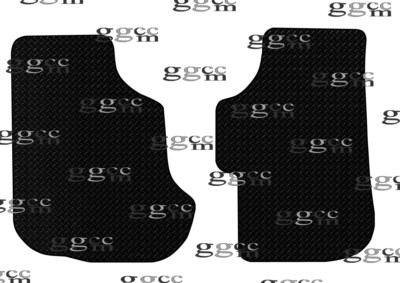 FITS VW T25 & CARAVELLE TAILORED BLACK RUBBER FRONT FLOOR MATS (FRONT 2 PCS)