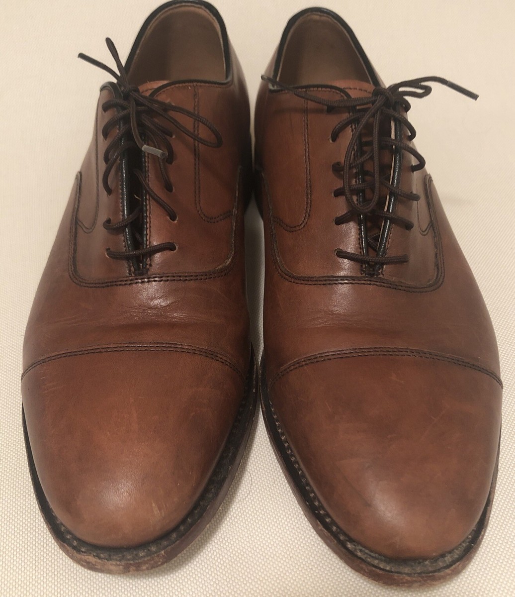 Johnston & Murphy Melton 22-2980 Brown Leather Oxford Dress Shoes Mens 12 D Mens JOHNSON & MURPHY 22 02982 Melton Cap Toe Brown Leather  main image 4