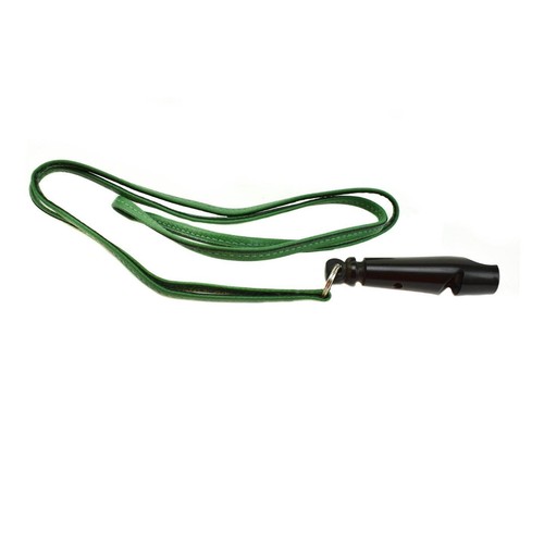 HERMES: Green, Leather & Black Whistle Necklace (ow) - Picture 3 of 7