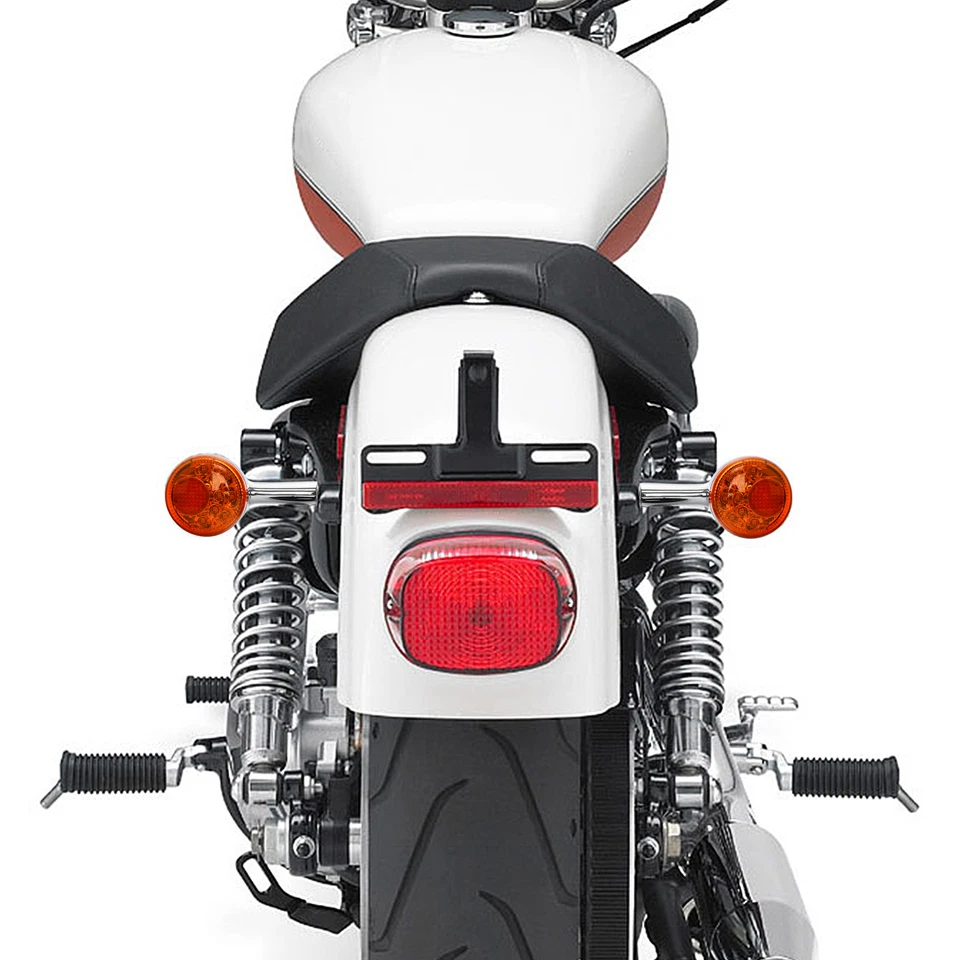 Rear Turn Signals LED Amber Light Fit For Harley Sportster 883 1200 1992-2022 US - Image 2 of 4