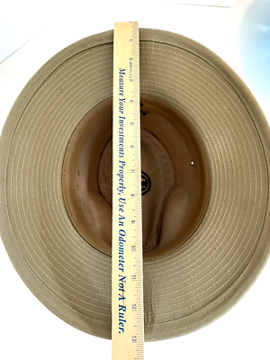 Goorin Bros Gable Fedora Hat Safari Khaki Canvas Cotton  display picture 2