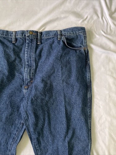 Vintage Rustler Mens Heavy Duty 80s Blue Denim Jeans Size 32 USA 100% Cotton - Picture 4 of 7