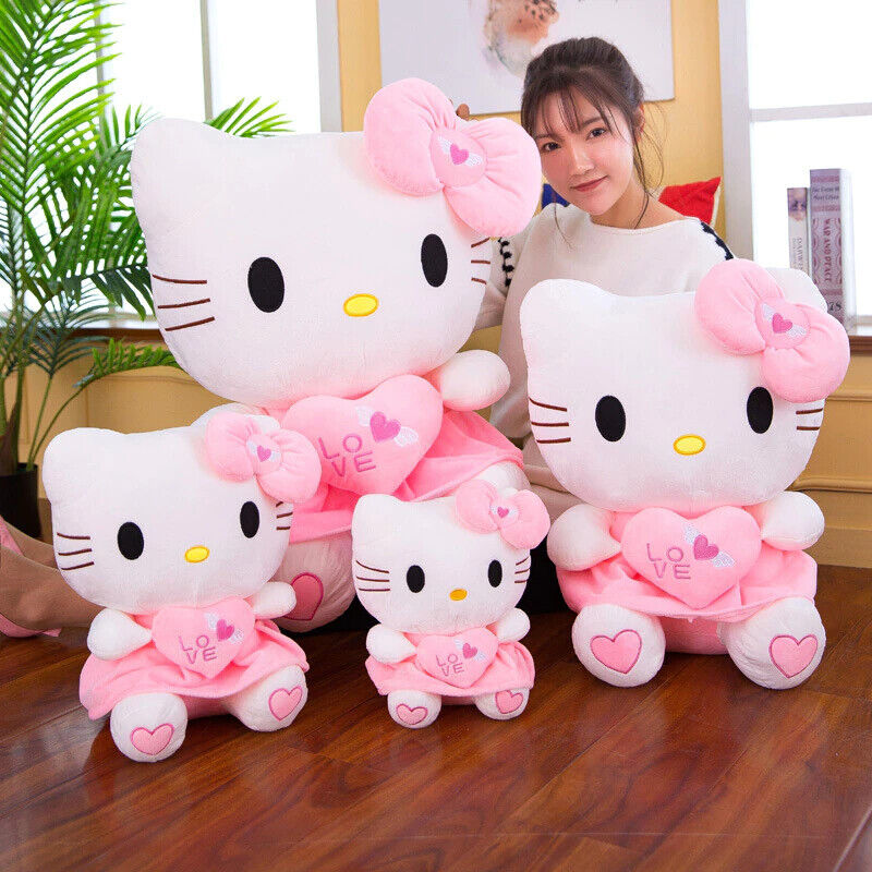 Hello Kitty Plush Toy Sanrio Plushie Doll Kawaii Stuffed Animals Cute Soft  Cushion Sofa Pillow Home Decor Children Birthday Gift