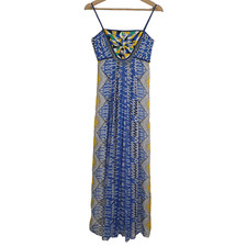 Ranna Gill Anthropologie Size XS Sunburst Beaded Embroidered Chiffon Maxi Dress