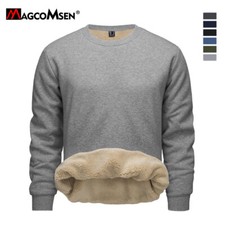 Men's Winter Warm Sweatshirts Sherpa Lined Fleece Pullover Thermal Casual shirts