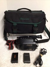 JVC GR-AXM25U Compact VHS Camcorder 36x Digital Zoom W/ Bag Straps  Batteries.