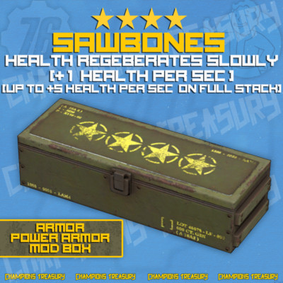 FALLOUT 76 PC      SAWBONES LEGENDARY RAID MOD BOX 