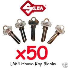 Silca Lockwood House Key Blanks LW4 x50 BULKLOT -Keyblanks- UNCUT - BRAND NEW !