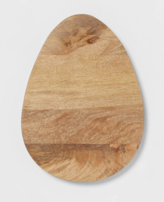 Threshold Easter Serving Board Platter-  Egg Shaped Wood