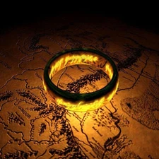 Fashion Men's Lord of the Rings The One Ring Lotr Stainless Steel Ring Size 6-12