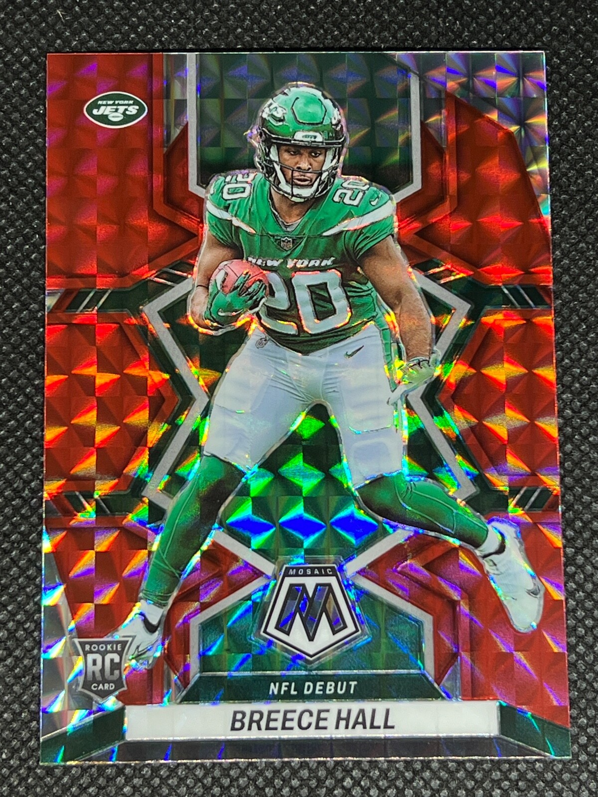 Breece Hall 2022 Mosaic Red Prizm NFL Debut Rookie #283 New York Jets