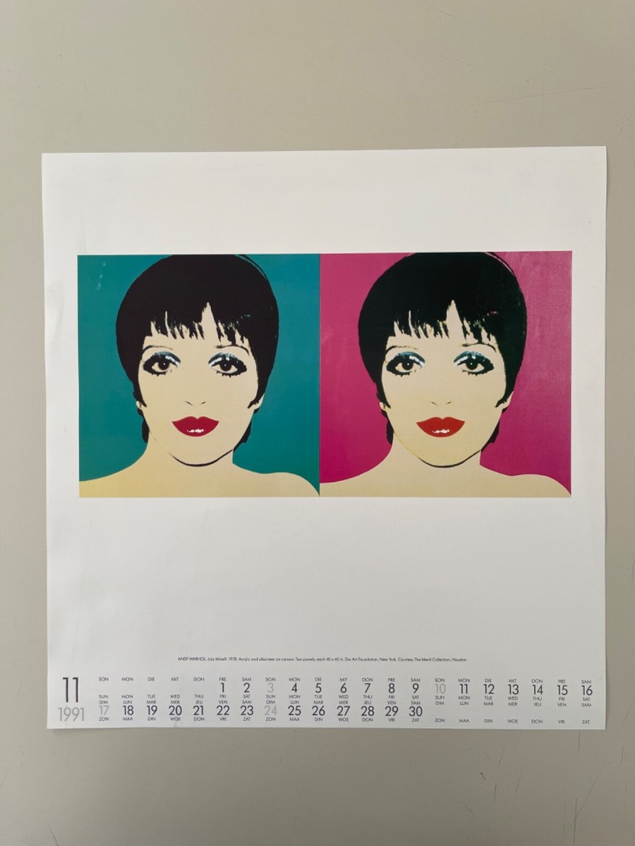 ANDY WARHOL, LIZA MINELLI , 1978 RARE PRINT FROM 1991 CALENDAR | eBay
