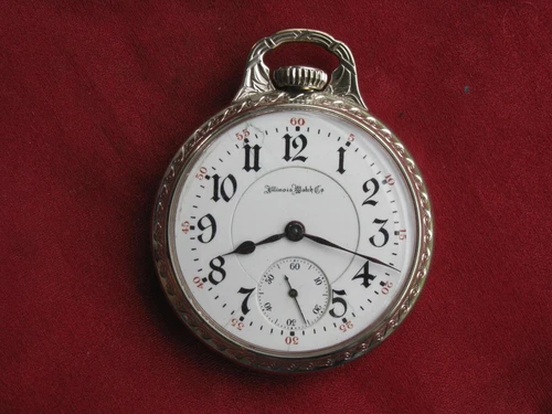 Antique Illinois Sangamo 16s 21j 14K WGF Pocket Watch, Rigid Bow Special Case
