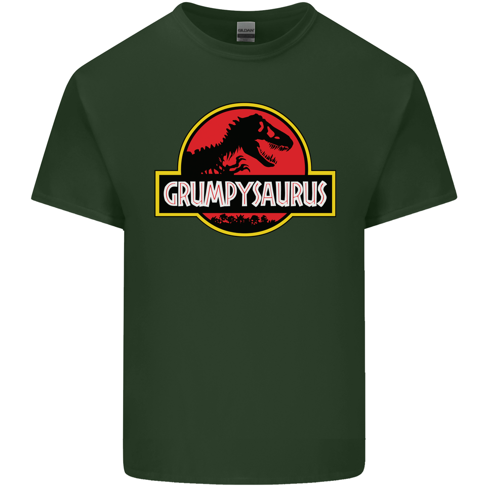 T-shirt Humour Homme "Grumpysaurus" - Dinosauro Grincheux, Message Drôle - Coton Lourd Gildan 5000, Coupe Relax - Neuf Avec étiquettes