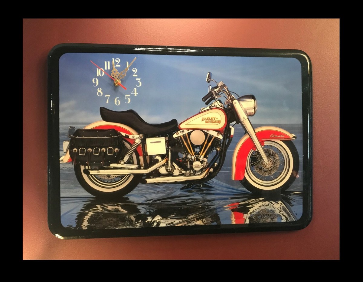 VINTAGE HARLEY壁掛け　木製立体 VINTAGE HARLEY DAVIDSON WOOD LACQUERED WALL ART WITH CLOCK | eBay