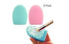 2  Pack Silicone Makeup Brush Cleaner Mat   Scrubber  Wash Pad Tool