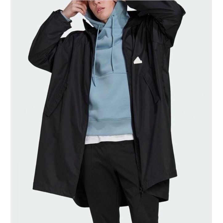 Adidas New Dust Coat Logo Solid Hooded Jacket Size XL HG2075 | eBay