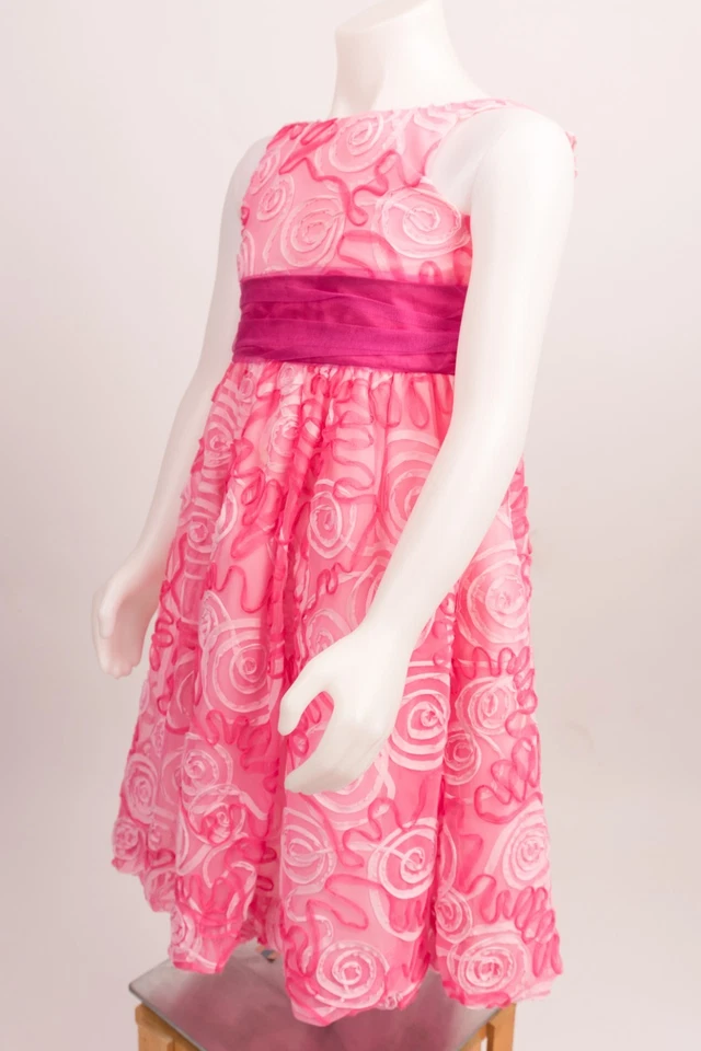 Swea Pea & Lilli девочек платье розовый вечеринки размер 6 цветок девочка тюль Pageant Пасхи - Изображение 3 из 4