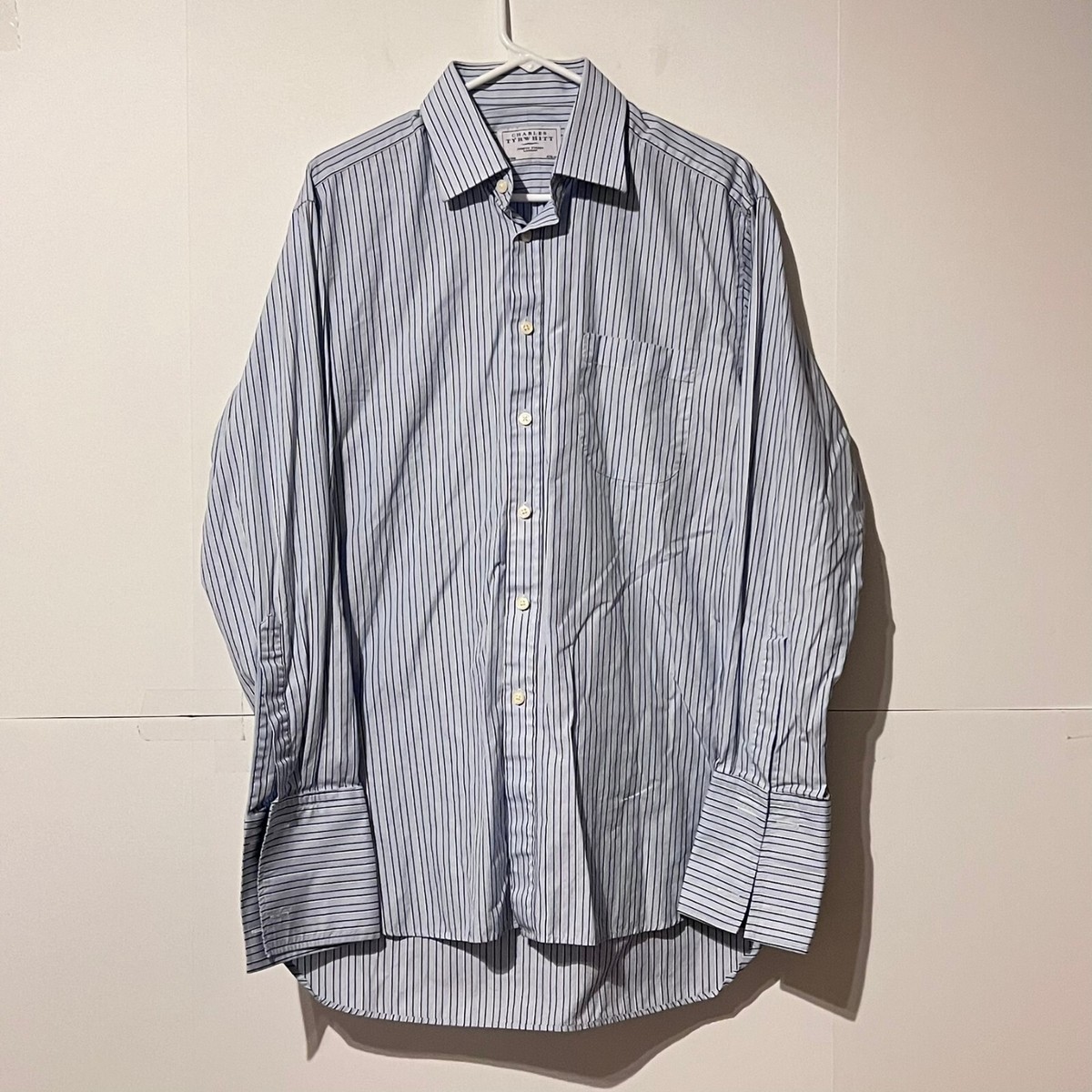 charles tyrwhitt mens dress shirts Slim Fit Non-Iron Shirt Green Micro Check 17/35in Tailored in pure cotton twill Charles Tyrwhitt Mens 16/33 Extra