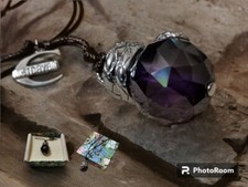 Collana Vetro Viola e acciaio Roberto Cavalli