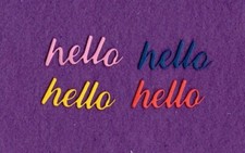 HELLO  14 die cuts scrapbook cards