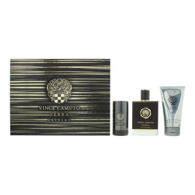 Vince Camuto Terra Extreme 3-teiliges Geschenkset: Eau de Toilette 100 ml für Herren