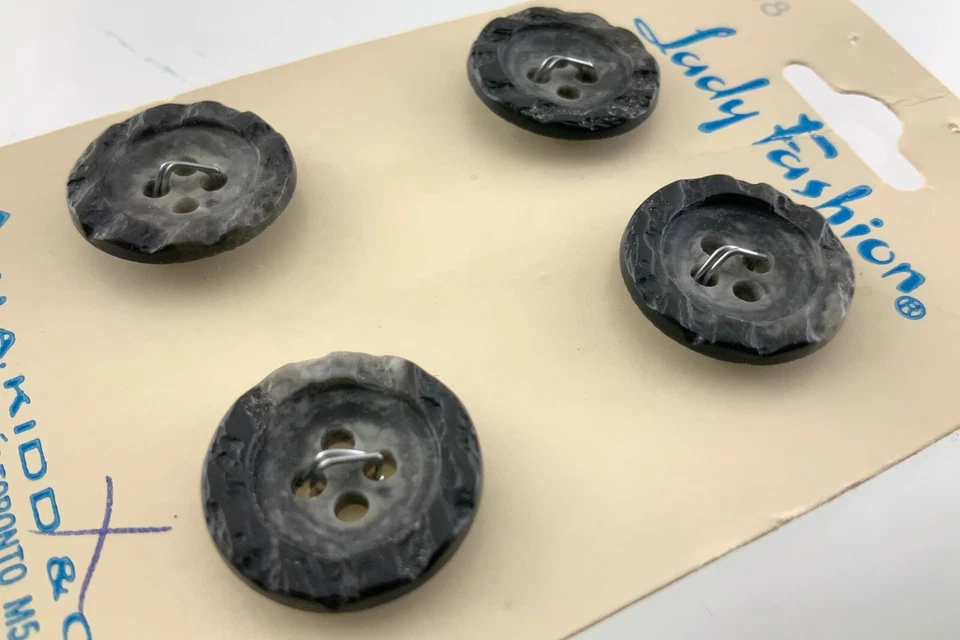 Lot of 12 Vintage Resin Marbled Buttons .6in New Old Stock 377D - Image 2 of 4