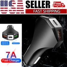 USB Car Charger 7A Quick Charge 3.0 QC Type C PD Fast Charging