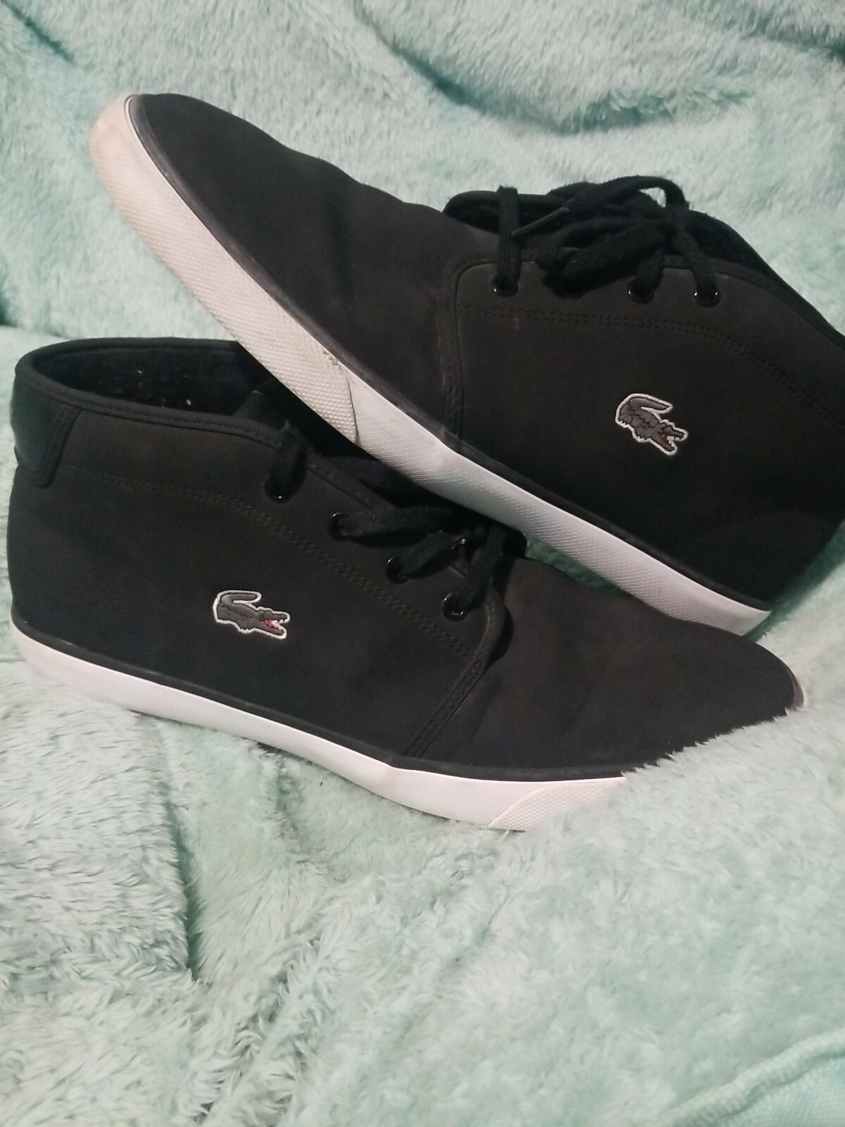 Black Lacoste Shoes Preowned Grey 