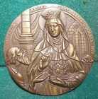 ST ELIZABETH QUEEN PORTUGAL & BEGGAR - MIRACLE 90mm 1978 BRONZE MEDAL by ANTUNES