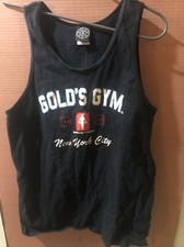 Vintage 1965 Golds Gym weight lifting tank top t shirt Large