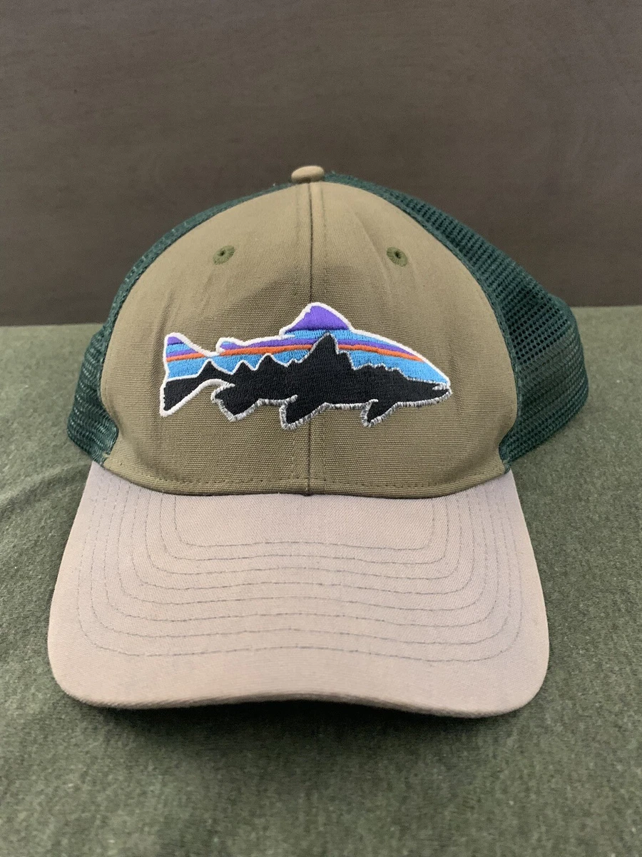 Patagonia Fitz Roy Trout Trucker Fishing Hat Snapback Cap Mesh Back Fly  Fish