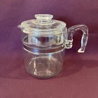Vintage Pyrex 6 - 9 Cup Percolator Coffee Pot & Cover Only #7759 Clear No Chips