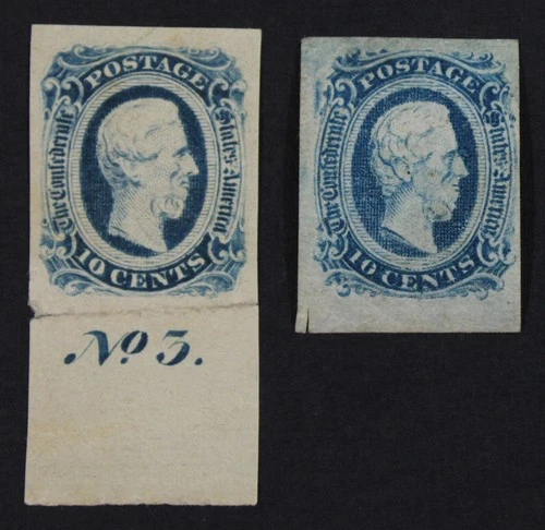 CKStamps: US Stamps Collection CSA Scott#11 12 Mint H OG #12 Selvage Crease