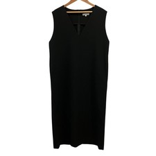 yori V-neck sleeveless long dress/jumper dress, size 38, black Women USED
