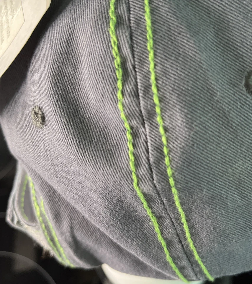 Duck Commander YOUTH Distressed Charcoal Lime Adjustable Hat Cap Dynasty NWT - Image 3 of 4