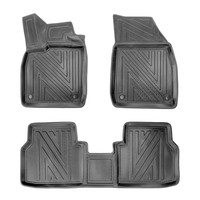 3D Fussmatten FüR Skoda Enyaq 2020-2026 Carbonfaser-Optik Gummimatten Set