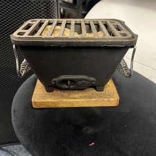 Vintage Antique Mini Cast Iron Table BBQ Grill Hibachi Japan Japanese U Baby Old