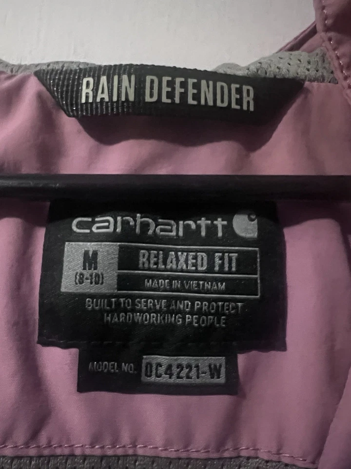 Chaqueta para mujer Carhartt Rain Defender calce relajado rosa talla M 8-10 OC4221-W Foto 2 de 4