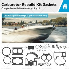 Carburetor Rebuild Kit Gaskets Suitable for 302-804844002 Mercruiser 3.0L 5.0L
