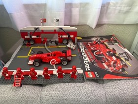 Lego 8375 Ferrari F1 Pit Set & instructions almost complete - read description
