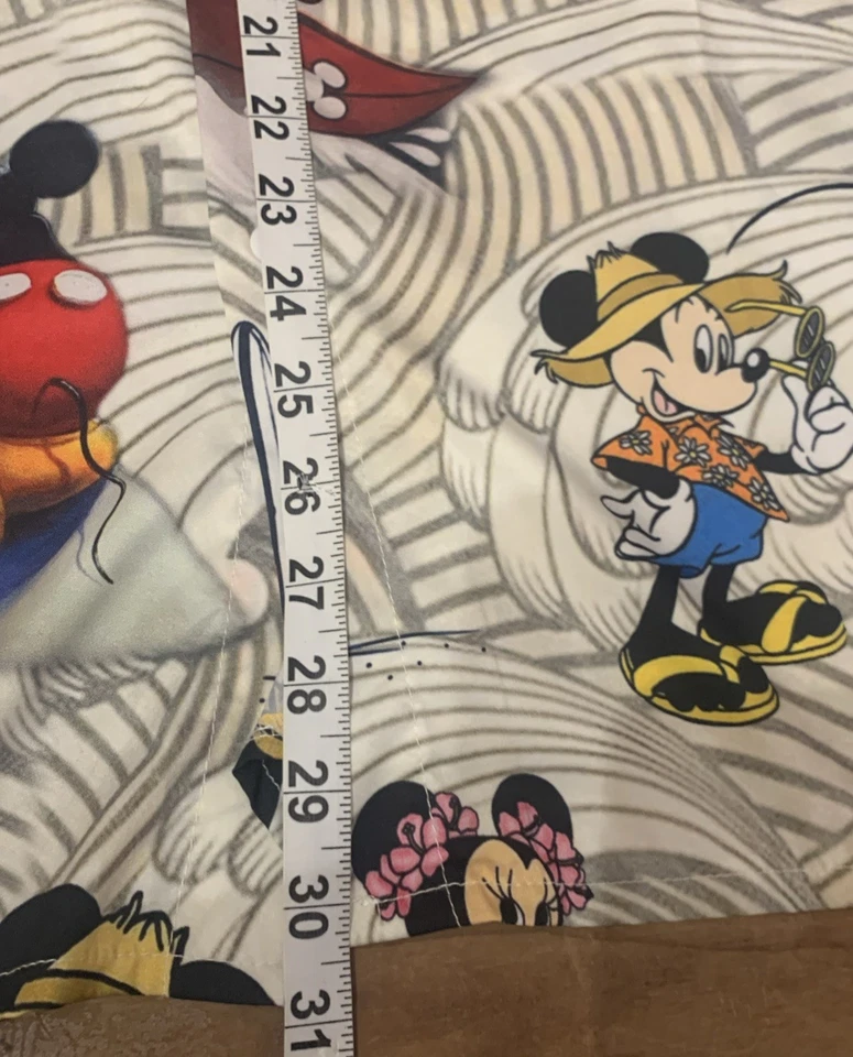 Camisa Hawaiana Mickey & Minnie Mouse Para Hombres XL Aloha Tropical Disney Vacaciones Foto 3 de 4