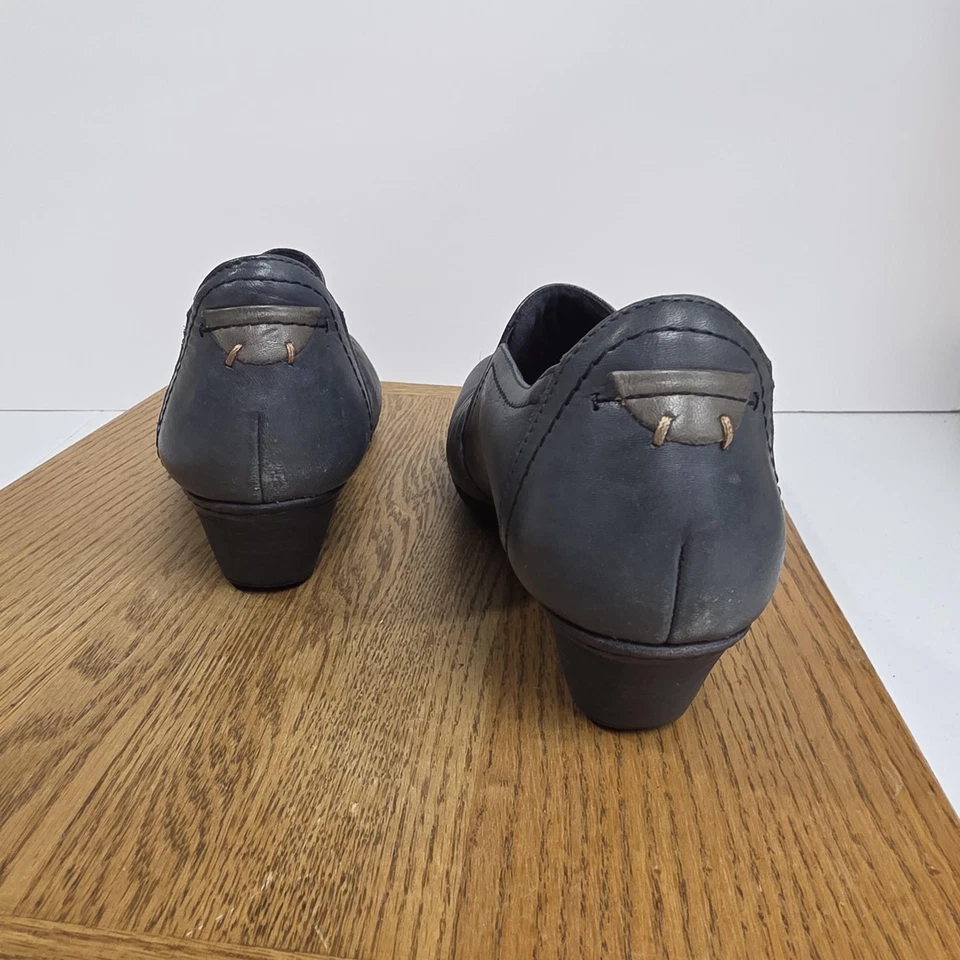 Zapatos sin cordones Cobb Hill by New Balance para mujer talla 8,5 de cuero azul marino acanalados Foto 4 de 4