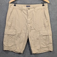 Levis Cargo Shorts Mens 32 Fits 34x9 Khaki Cotton Dad Baggy Y2K