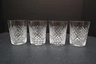 SET of 4 VTG WATERFORD Crystal ALANA Double Old Fashioned Glasses 4 3/8" Tumbler