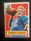 New ListingBobby Layne Autographed 1956 Topps Football Card #116 Lions Hall of Fame